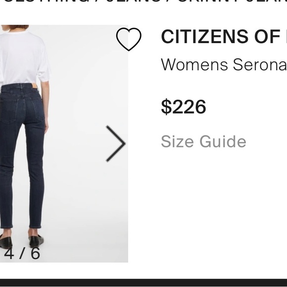 NWT never worn Chrissy high waisted jeans in Serona by citizens of humanity - Picture 2 of 2